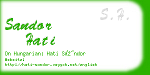sandor hati business card